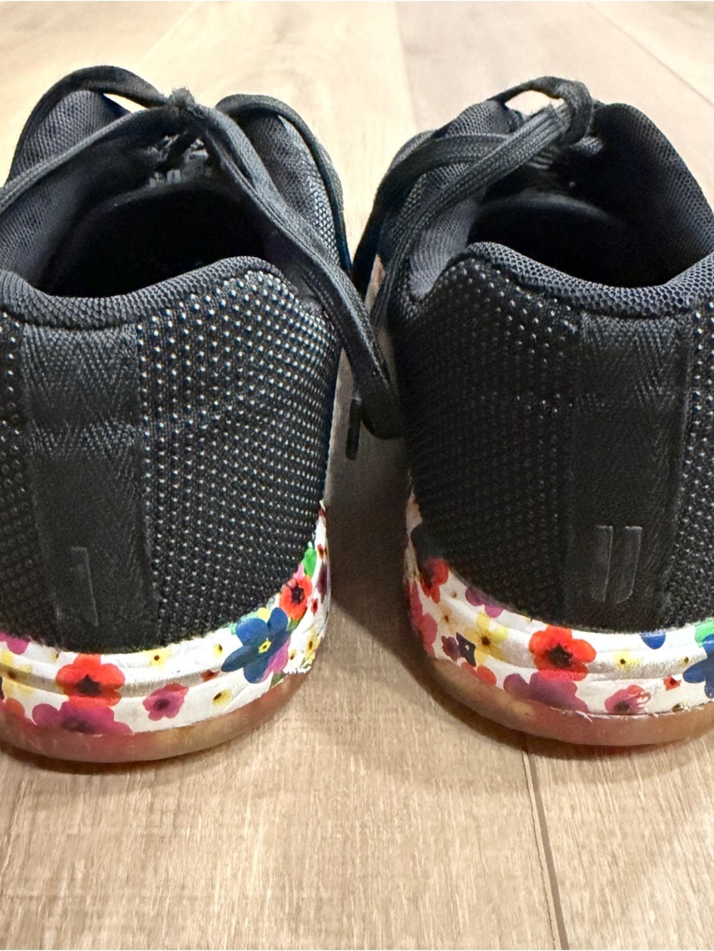 NOBULL Trainer Shoes Men 14 Women 15.5 Black Floral CrossFit TrainingGym Sneaker - Picture 6 of 16